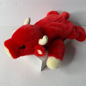 Ty Beanie Buddy Buddies 14" Snort Red Bull Plush Stuffed Animal Toy 1998  Size: